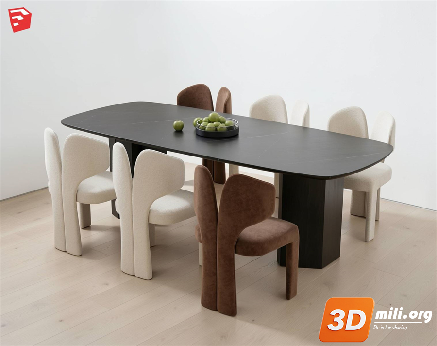 Dining Table Set Skp Files